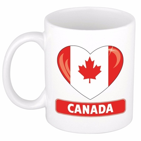 Hearts flag Canada mug 300 ml