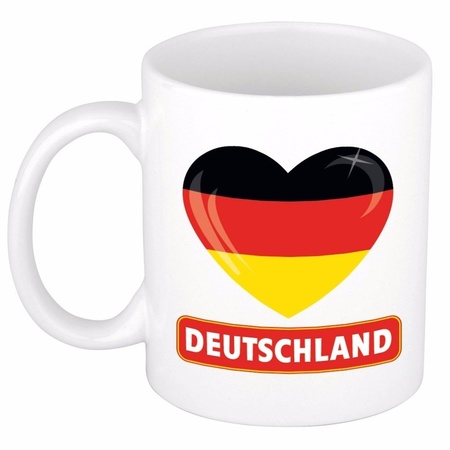 Hartje vlag Duitsland mok / beker 300 ml