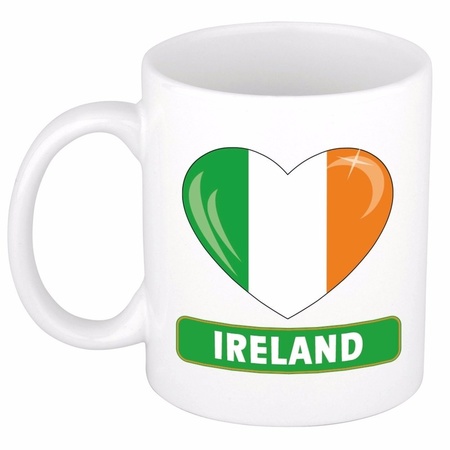 Hartje vlag Ierland mok / beker 300 ml