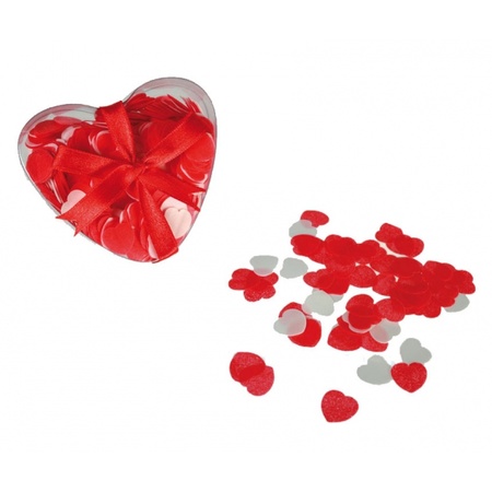 Heart shaped bath confetti with valentines card