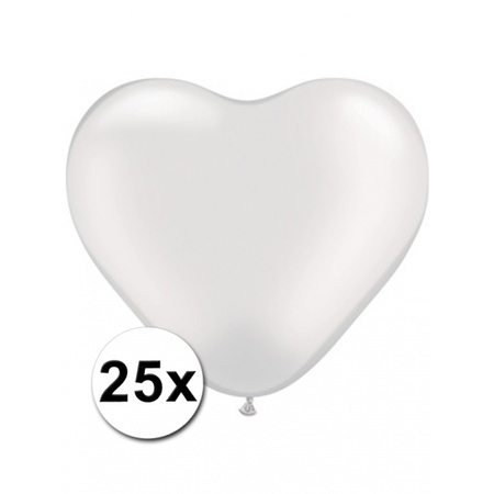 Heartballoons white / red 50 pcs