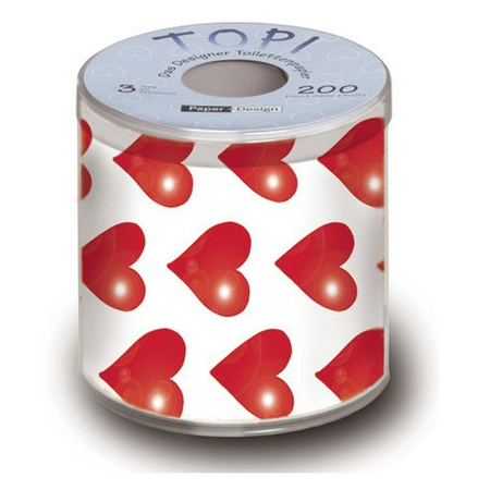 Toiletpaper with hearts 