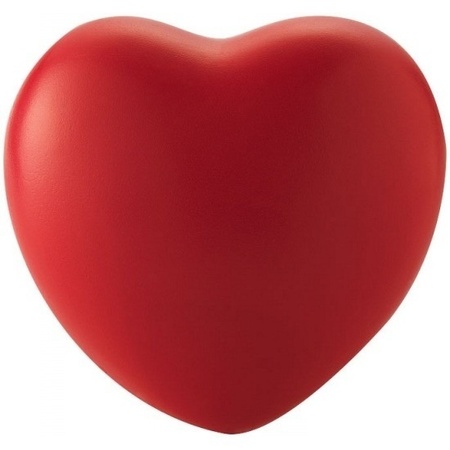Hartvormig stressballetje rood 7 cm