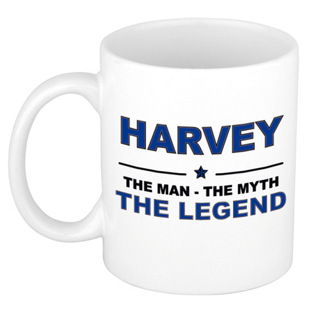Harvey The man, The myth the legend cadeau koffie mok / thee beker 300 ml
