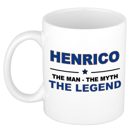 Henrico The man, The myth the legend cadeau koffie mok / thee beker 300 ml