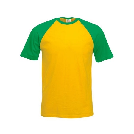 Baseball T-shirt yellow green