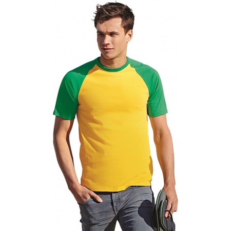 Baseball T-shirt yellow green