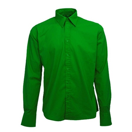 Men casual shirt green long sleeves