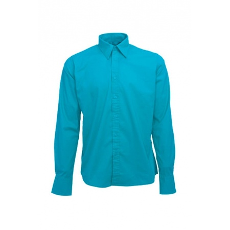 Mens shirt turquoise long sleeves