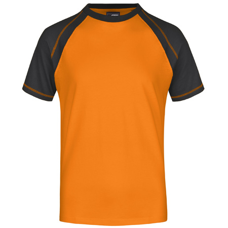 T-shirt orange/black for men