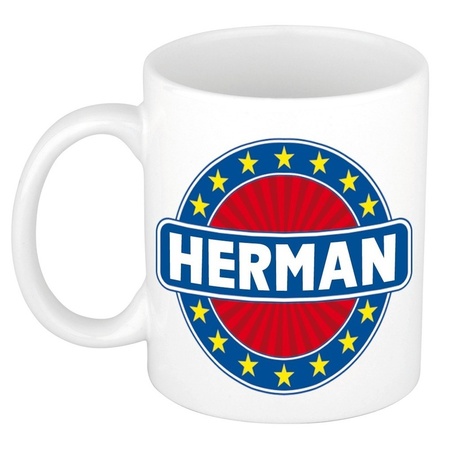 Herman naam koffie mok / beker 300 ml