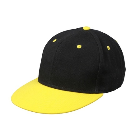 Hiphop cap black/yellow