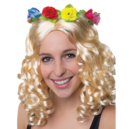 Hippie hoofdband met bloemen