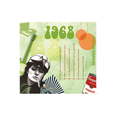 Historical birthday CD card 1968