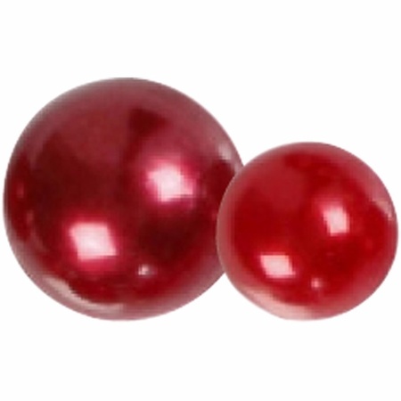 Hobby red adhesive pearls 140 pcs