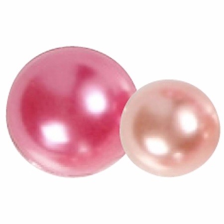 Hobby pink adhesive pearls 140 pcs