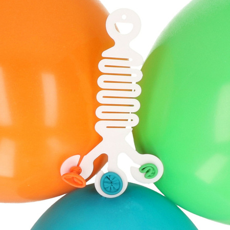 Hoekhanger voor 3 ballonnen - transparant - kunststof - herbruikbaar