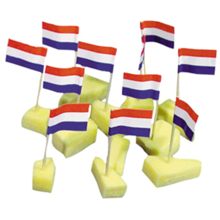 Cocktail sticks with Dutch flag