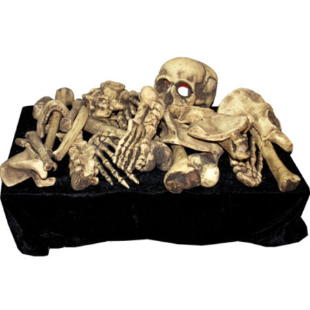 Horror botten en schedel decoratie kerkhof set met verlichting