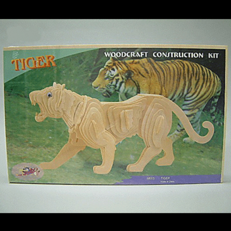 Houten bouwpakket tijger