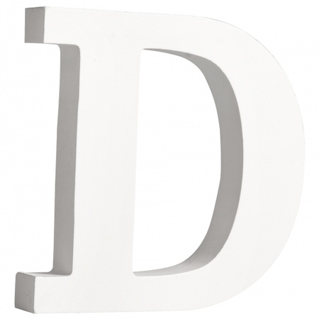 Houten letter D 11 cm