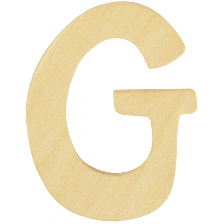 Wooden letter G 6 cm