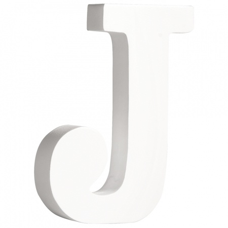 Houten letter J 11 cm