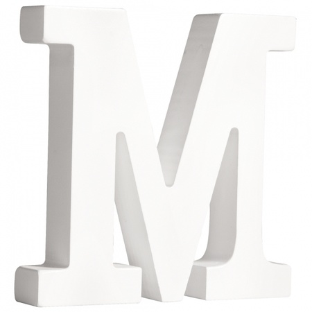 Houten letter M 11 cm