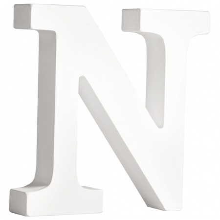 Wooden letter N  11 cm