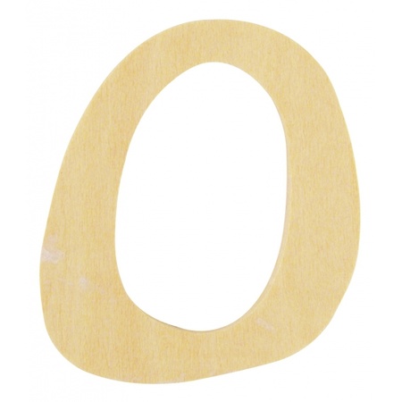 Houten letter O 6 cm