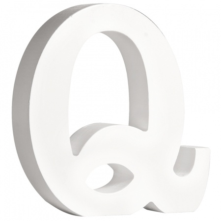 Houten letter Q 11 cm
