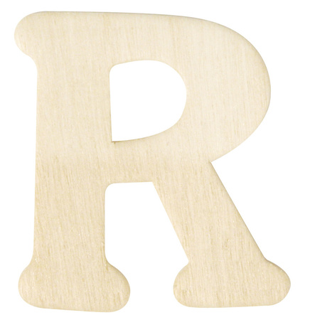 Houten letter R 4 cm