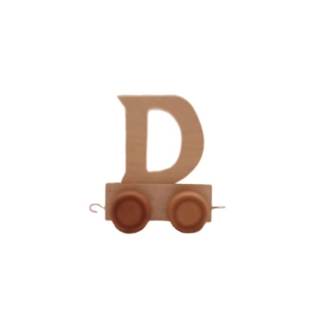 Houten letter trein D