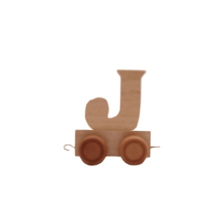 Houten letter trein J
