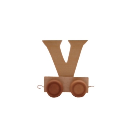 Wooden letter V for a letter train
