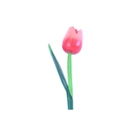 Wooden red tulip 28 cm