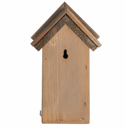 Voordeelset van 2x stuks houten vogelhuisjes/nestkastjes wit en houtkleur