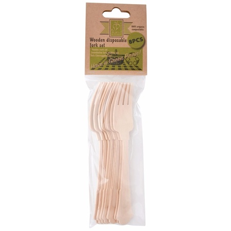Wooden forks 8 pieces