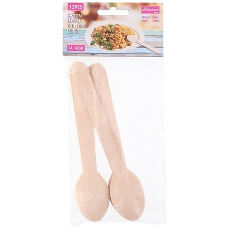 Wooden  disposable spoons 36 pieces
