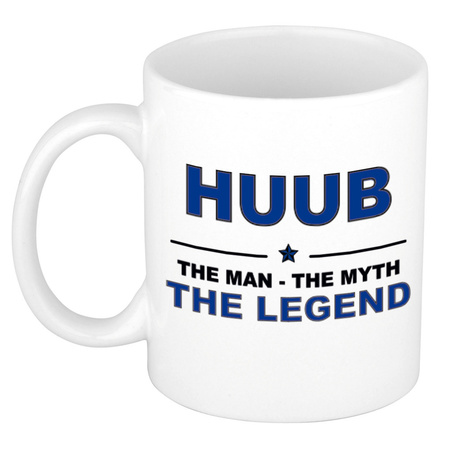 Huub The man, The myth the legend cadeau koffie mok / thee beker 300 ml