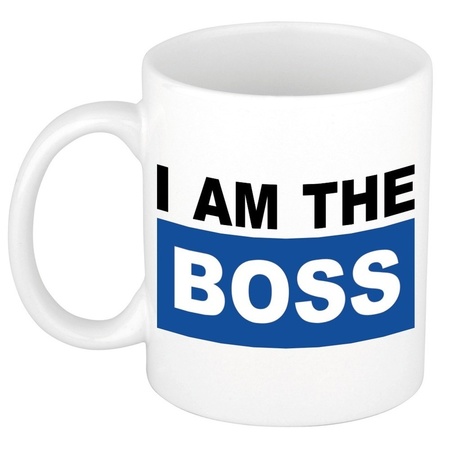 I am the boss mug blue 300 ml