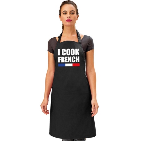 I cook French apron black 