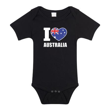 I love Australia baby rompertje zwart Australie jongen/meisje