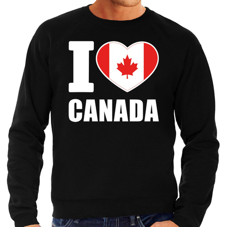 I love Canada sweater / trui zwart voor heren