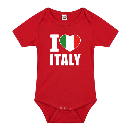 I love Italy baby rompertje rood Italie jongen/meisje