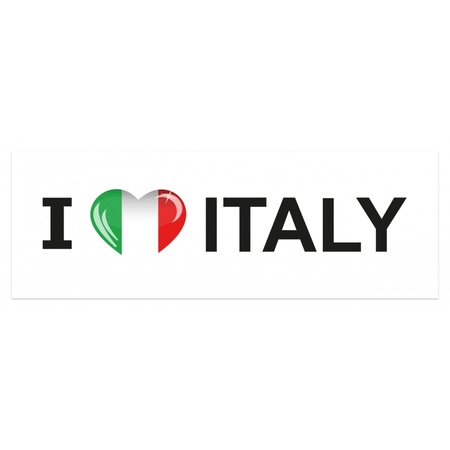 I Love Italy sticker groot