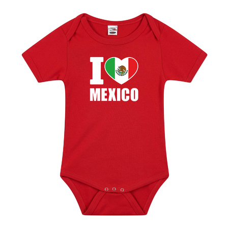 I love Mexico romper red baby boy/girl