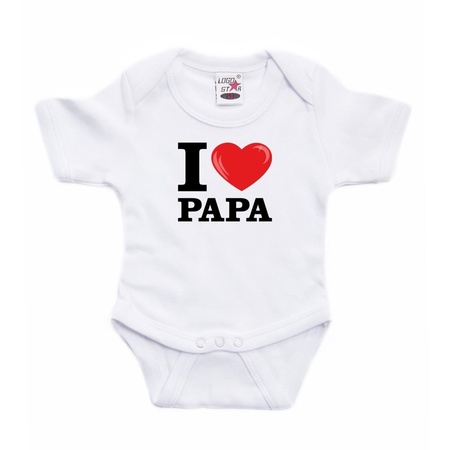 I love Papa romper white baby
