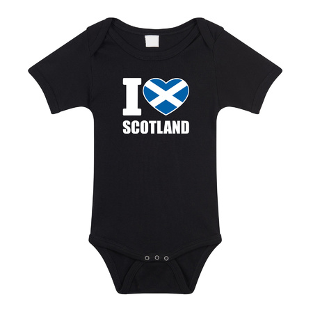I love Scotland baby rompertje zwart Schotland jongen/meisje