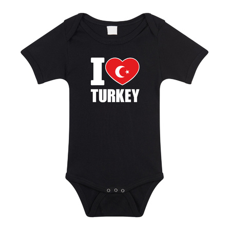 I love Turkey romper black baby boy/girl